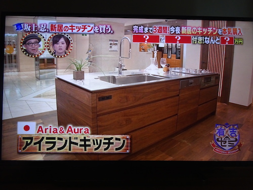 aria&auraのアイランドキッチン